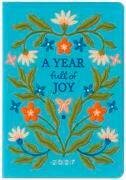 Taschenkalender A5 2027 - A Year full of Joy, bestickt, hellblau