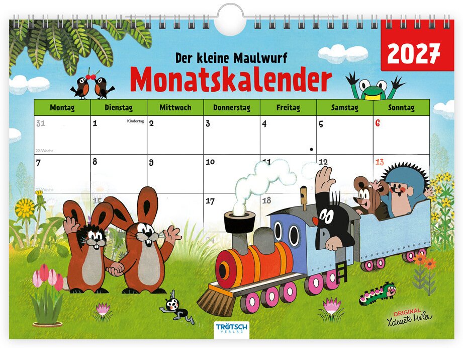TRÖTSCH - Der kleine Maulwurf Monatsterminer Monatskalender 2027