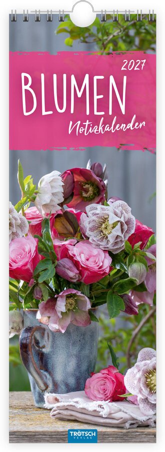 TRÖTSCH - Streifenkalender Blumen 2027 Notizkalender