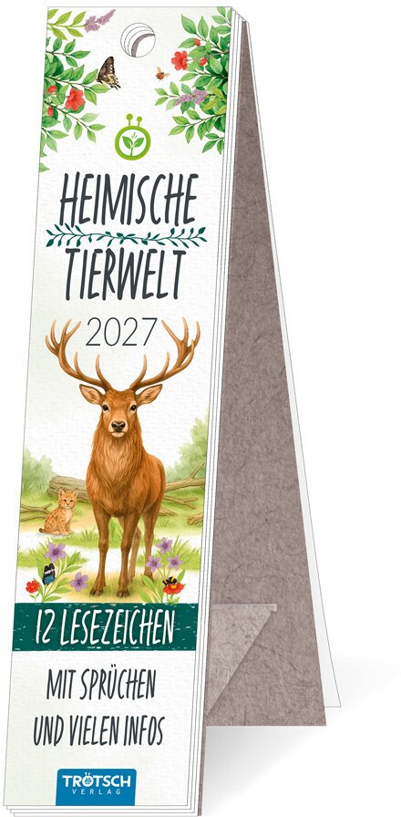 TRÖTSCH - Lesezeichenkalender Heimische Tierwelt 2027