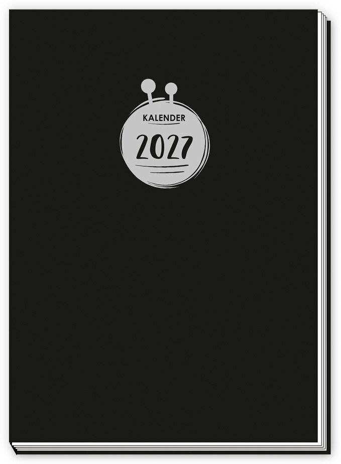 TRÖTSCH - Taschenkalender A7 Schwarz 2027
