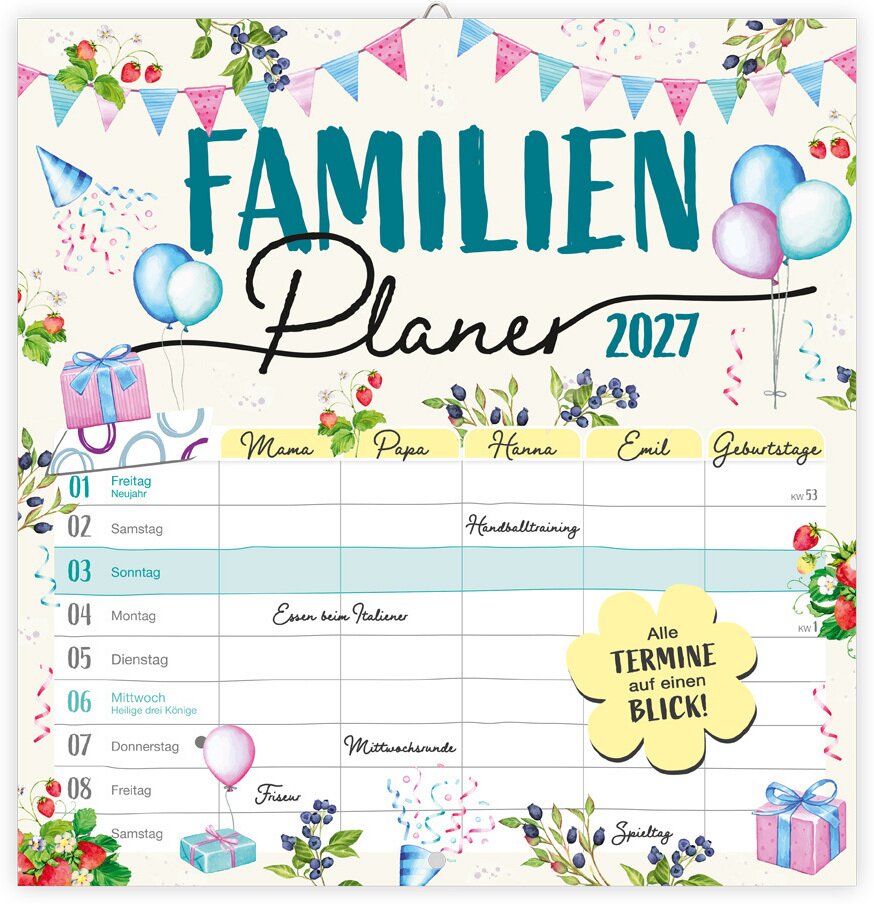 TRÖTSCH - Broschürenkalender Familienplaner 2027