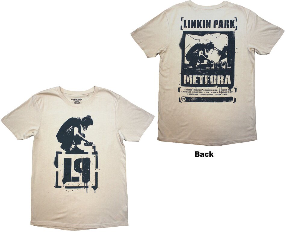 Linkin Park Unisex T-Shirt - Meteora (Sand) (Back Print)
