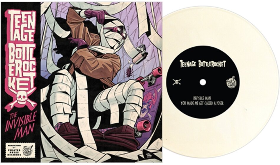 Teenage Bottlerocket - The Invisible Man White Vinyl, 7" Single