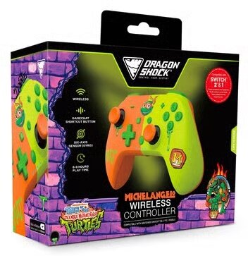 DragonShock - Joystick wireless PopTop - TMNT Cowabunga Michelangelo