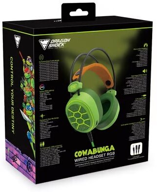 DragonShock - Wired Gaming-Headset - TMNT Cowabunga RGB