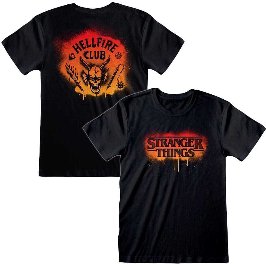 Stranger Things T-Shirt Spray Paint Hellfire