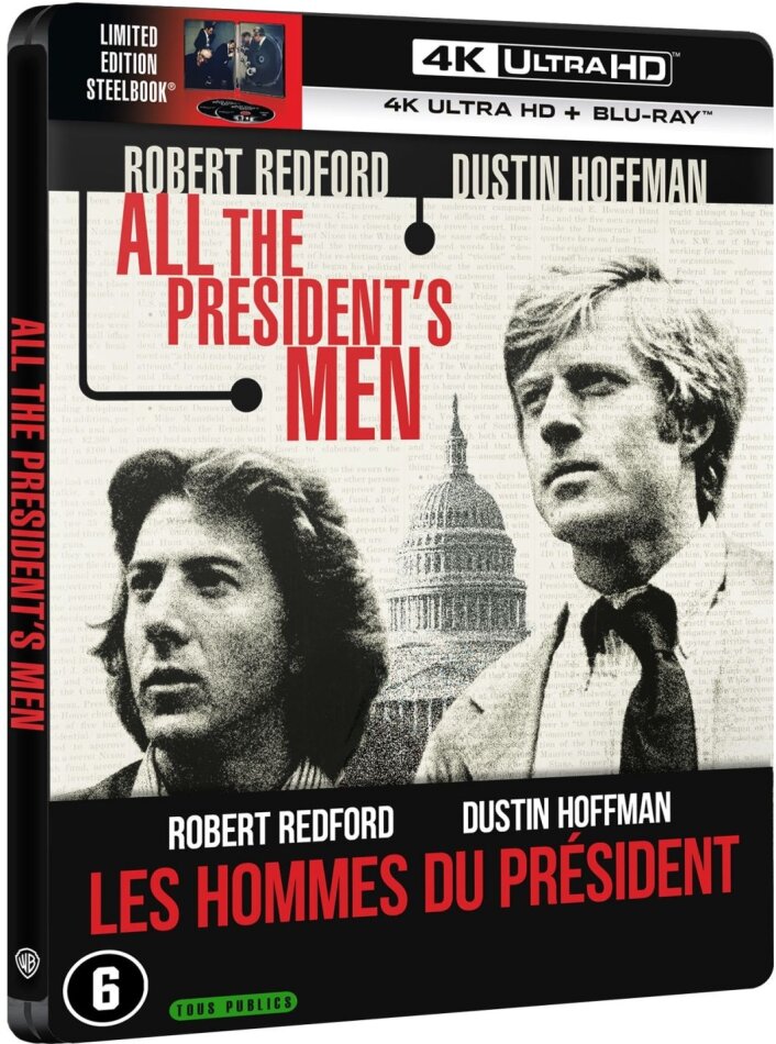 Les hommes du président (1976) Édition Limitée, Steelbook, 4K Ultra HD + Blu-ray