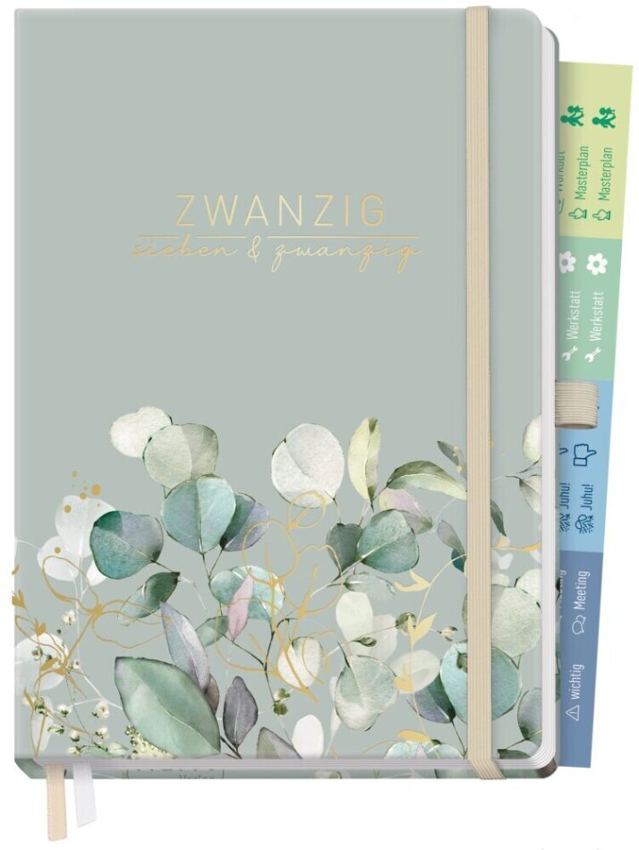 Chäff-Timer Premium 26/27 17 Monate A5 [Minty Leaves]