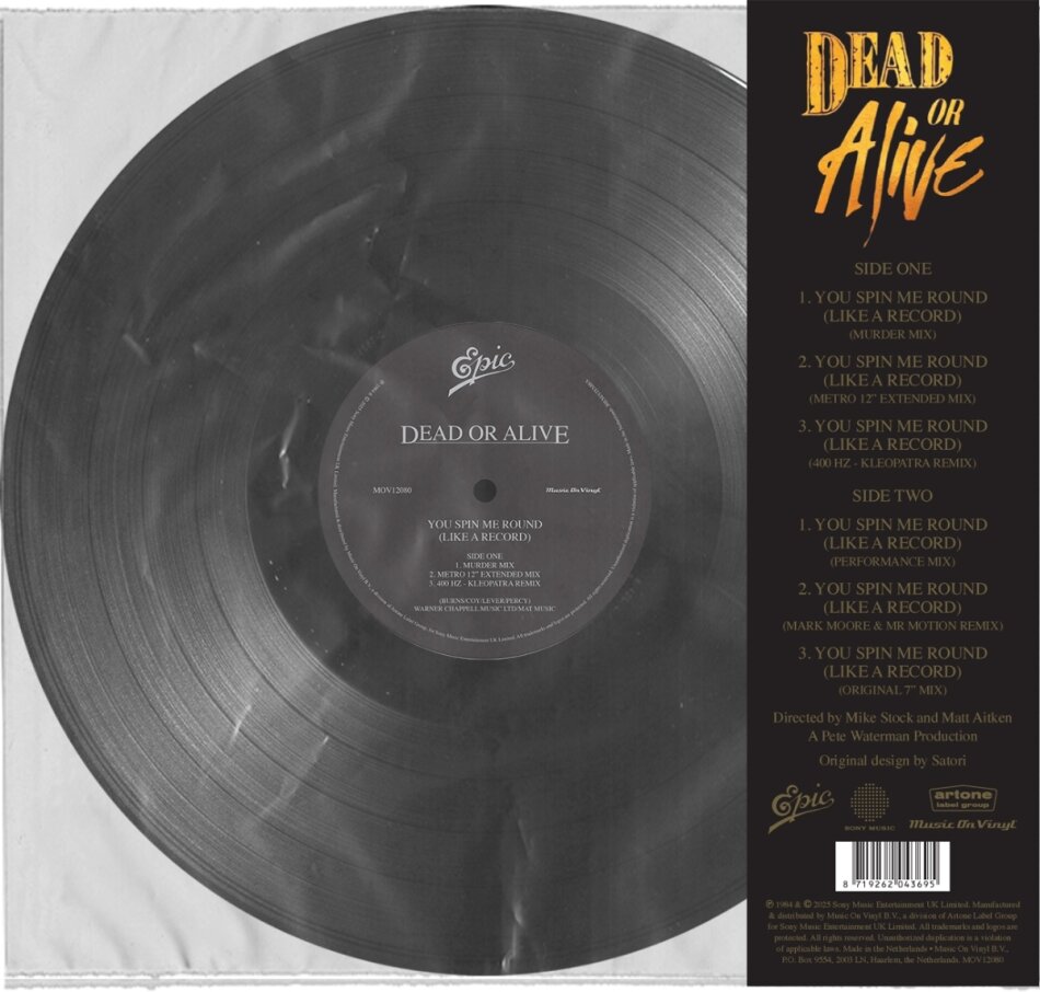 Dead Or Alive - You Spin Me Round 2026 Reissue, Music On Vinyl, LP