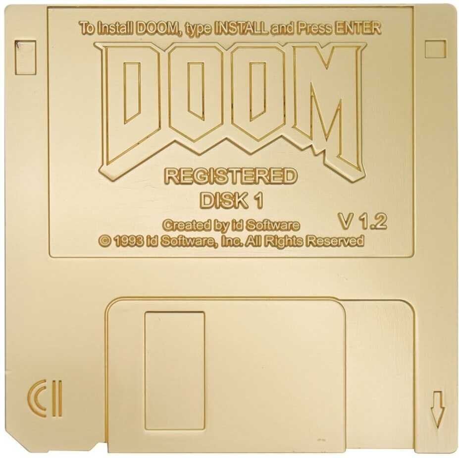 Doom Replik Floppy Disk Gold Plated Limited Edition