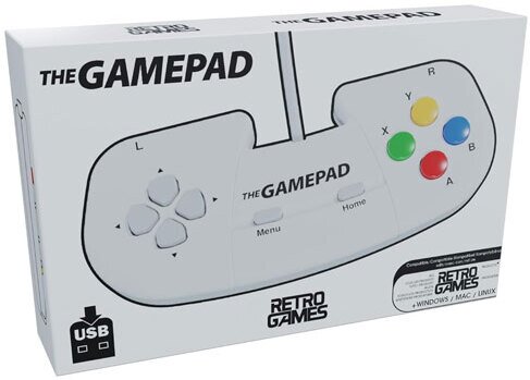 The Gamepad White - (for THEC64 Mini, THEA500 Mini, PC,Mac and Linux)