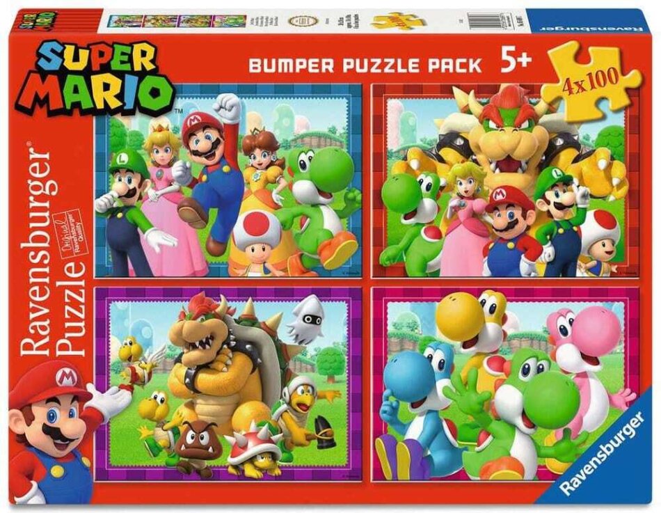 Super Mario Puzzles 4er-Pack Zeit für Mario! (4x100 Teile)