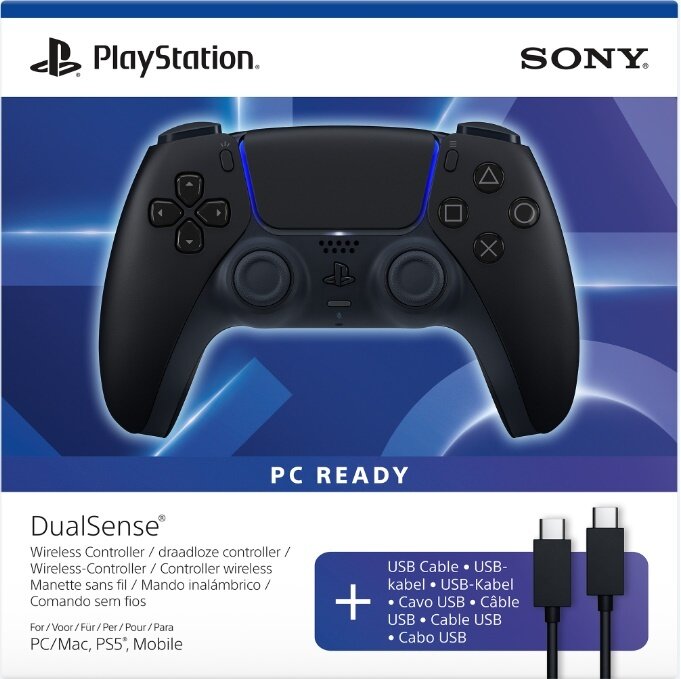 PS5 Controller DualSense V3 Midnight Black +USB Kabel für PC
