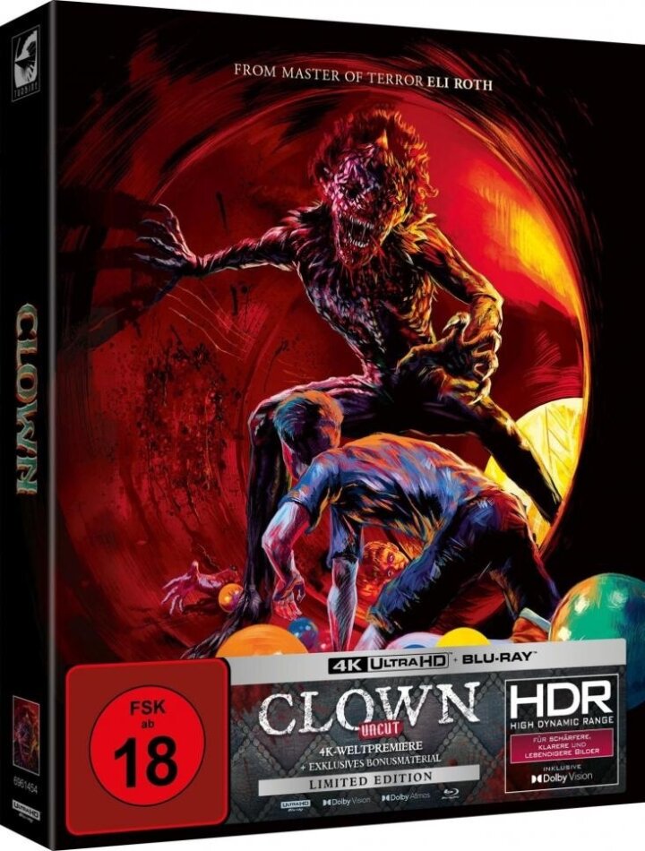 Clown (2014) Édition Limitée, Uncut, 4K Ultra HD + Blu-ray