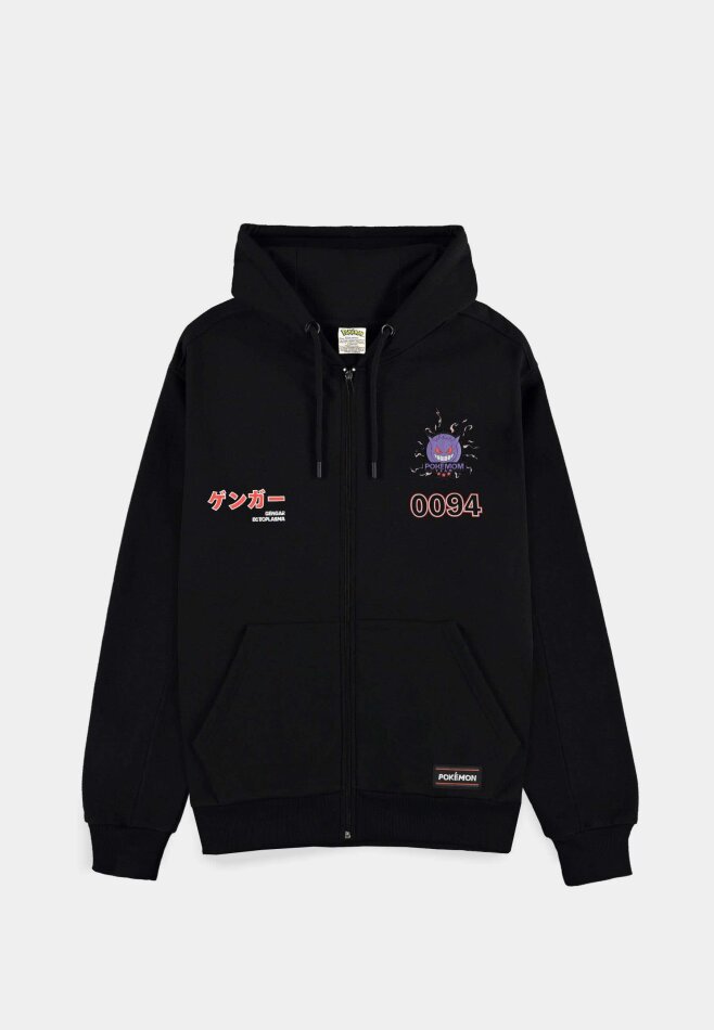 Pokemon: Difuzed - Gengar - Black (Felpa Con Zip Unisex Tg.M)