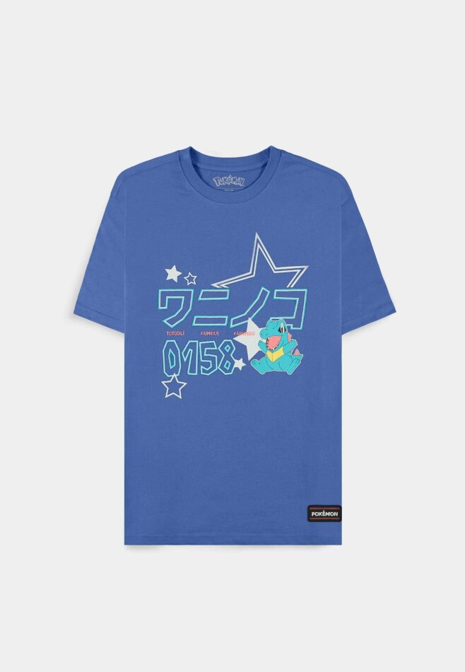 Pokmon - Totodile Short Sleeved T-Shirt - L Short Sleeved T-Shirts U Blue