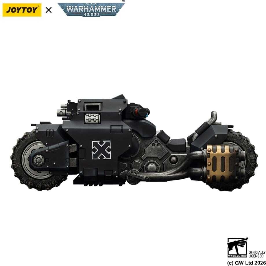 Warhammer 40,000 Raider-pattern Combat Bike Raven Guard with twin-linked bolt rifles 22 cm