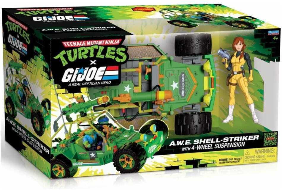 Teenage Mutant Ninja Turtles x G.I. Joe Crossover Classics Fahrzeug A.W.E. Shell-Striker mit Figur