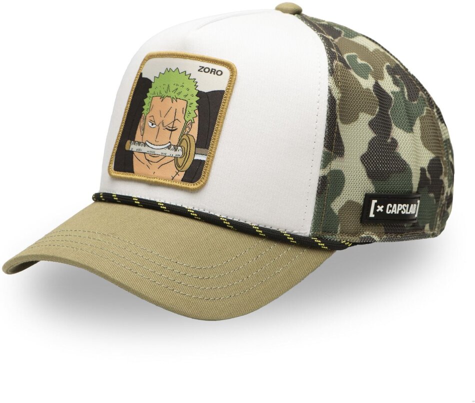Casquette Trucker - Zoro Attack (Kaki/Blanc) - One Piece - U