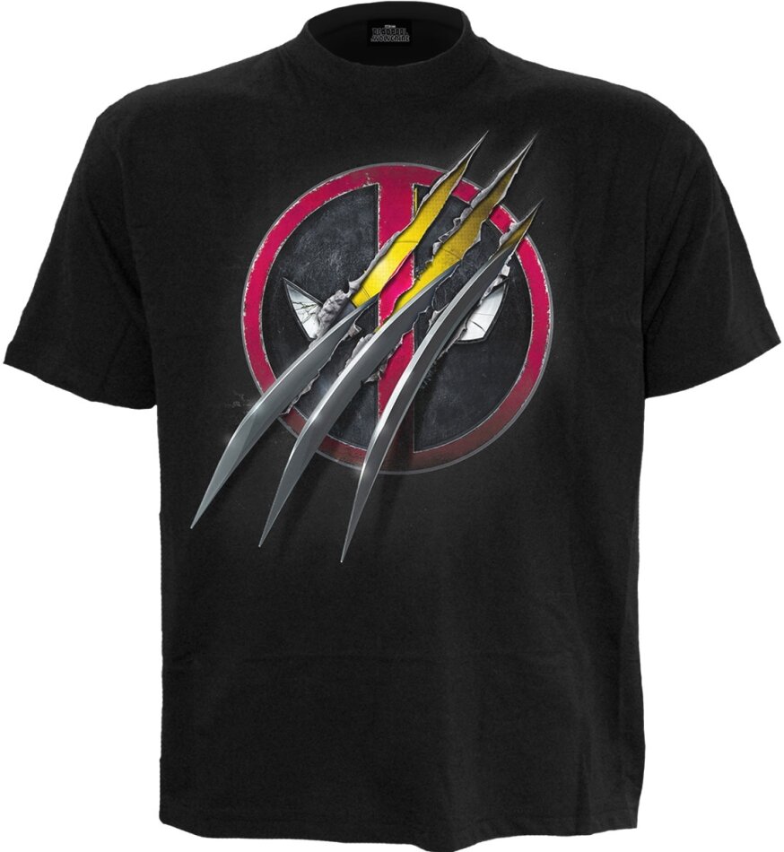 Marvel Comics Unisex T-Shirt - Deadpool Slashed (Black)