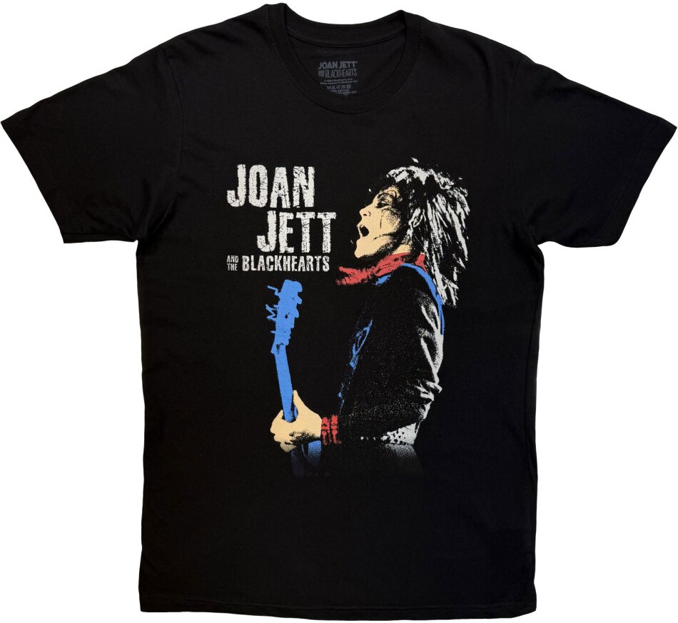 Joan Jett & The Blackhearts Unisex T-Shirt - Blue Guitar (Black)