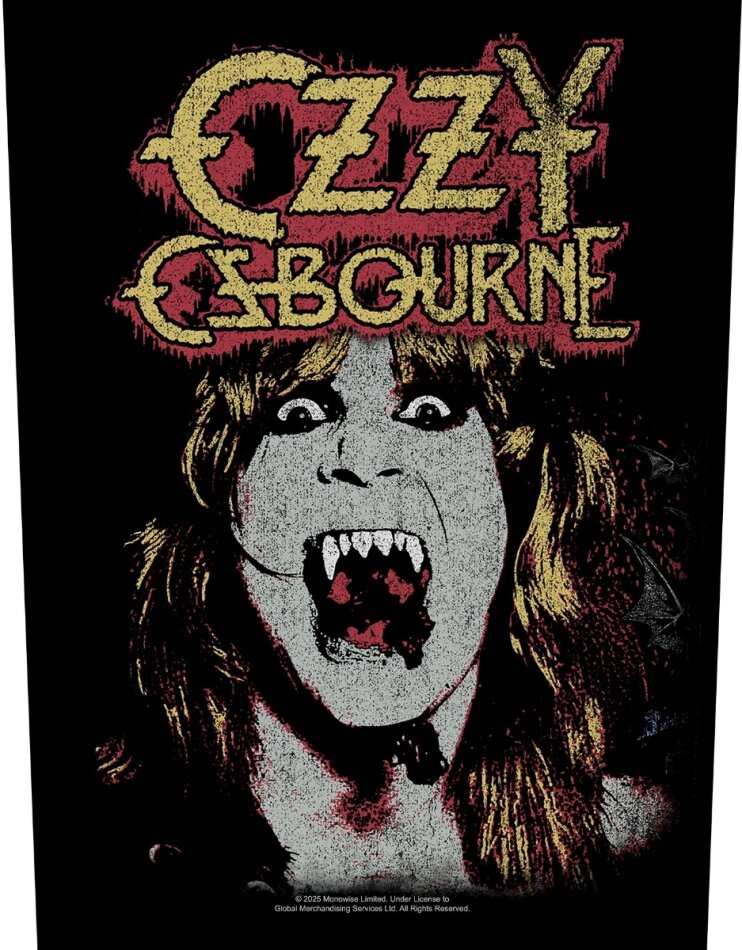 Ozzy Osbourne Back Patch - Fangs