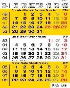 3-Monats-Kalender gelb 2027