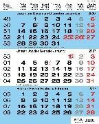 3-Monats-Kalender blau 2027