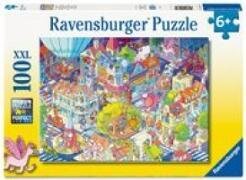 Kinderpuzzle 100 XXL Teile - Trubel in Chaoshausen