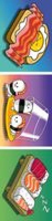 Minipuzzle-Trio 100 Teile - Kawaii Breakfast, Lunch & Dinner