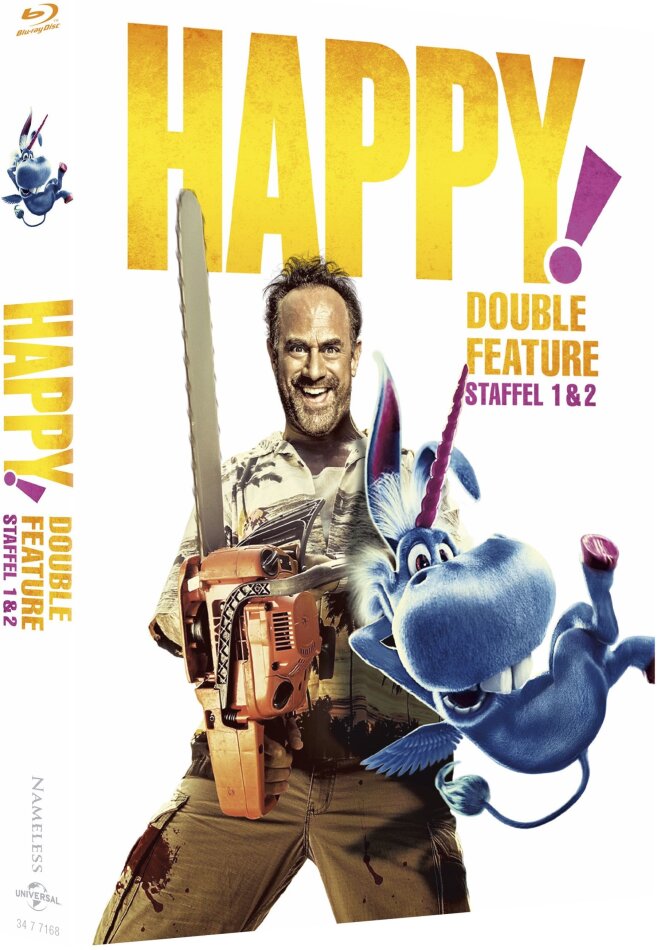 Happy! - Staffel 1 & 2 Cover B, Double Feature, Limited Edition, Mediabook, 4 Blu-rays