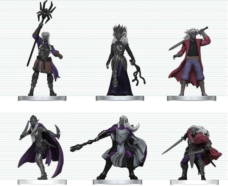 D&D Icons of the Realms Minifiguren Drow-Kriegerschar 20 cm