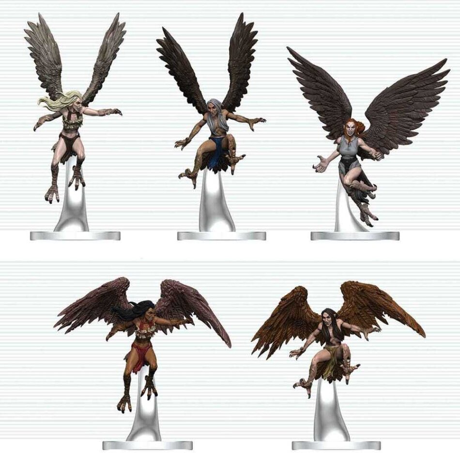 D&D Icons of the Realms Minifiguren Harpyien-Schwarm 20 cm