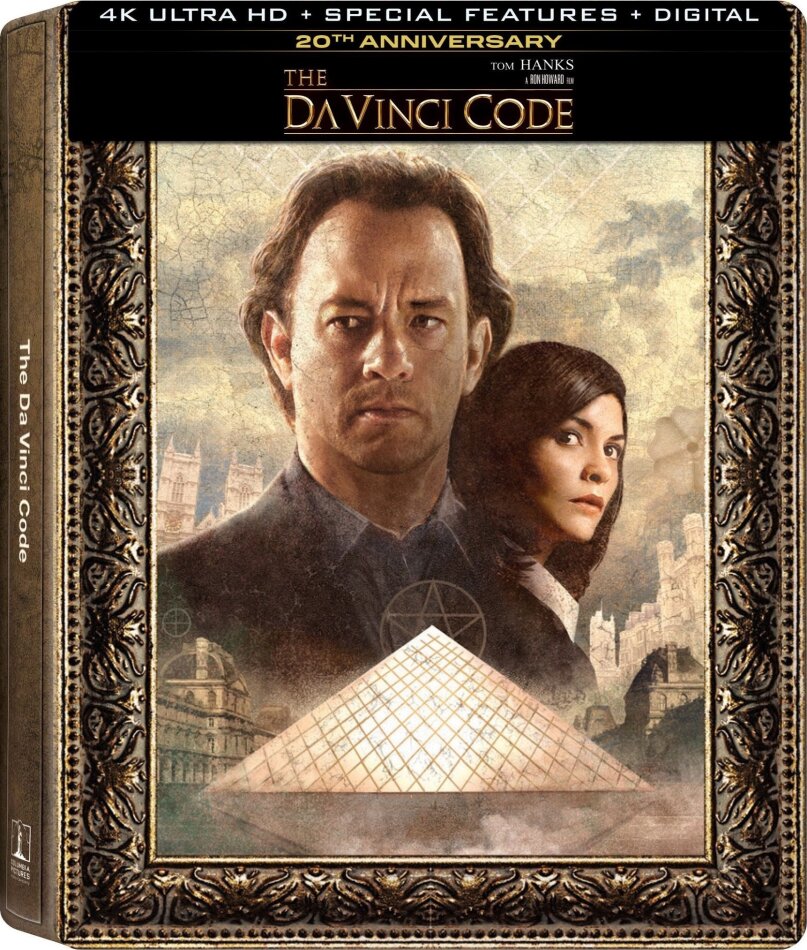 The Da Vinci Code (2006) Extended Edition, Version Cinéma, Édition Limitée 20ème Anniversaire, Steelbook, 2 4K Ultra HDs + Blu-ray