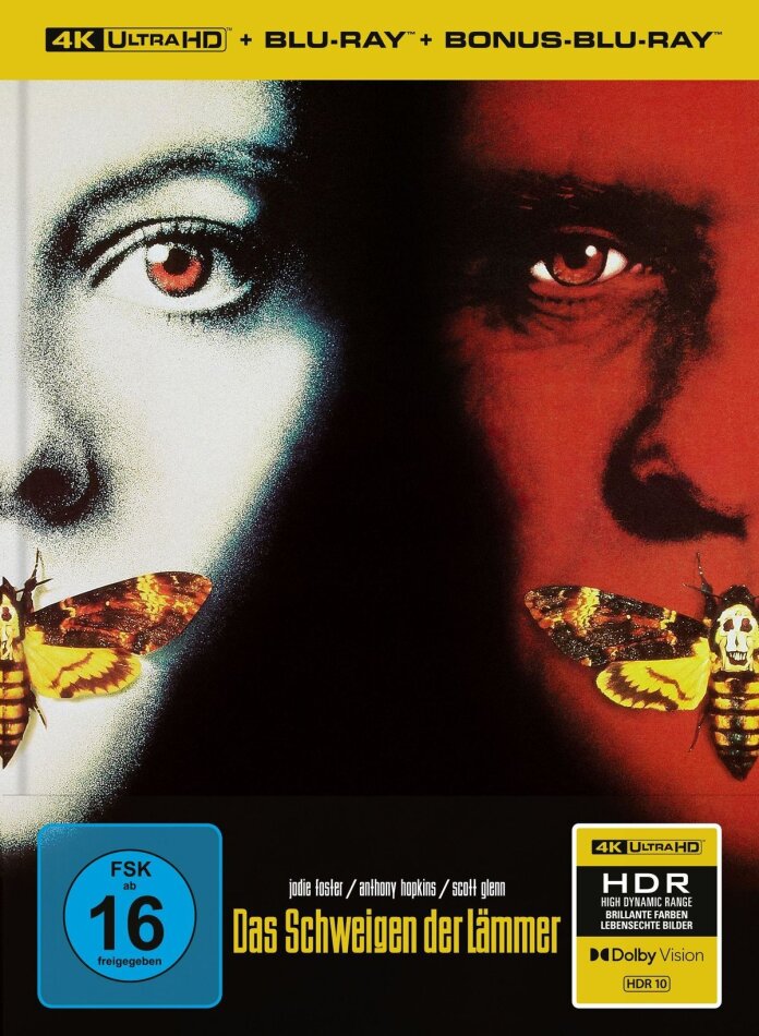 Das Schweigen der Lämmer (1991) Cover B, Édition Limitée, Mediabook, 4K Ultra HD + 2 Blu-ray
