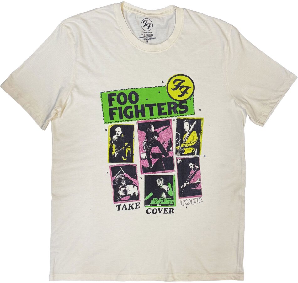 Foo Fighters Unisex T-Shirt - Take Cover Tour (Natural)