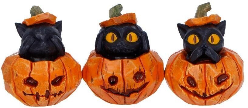 Nemesis Now - "Three Wise Pumpkin Patch" Statue 7.7cm