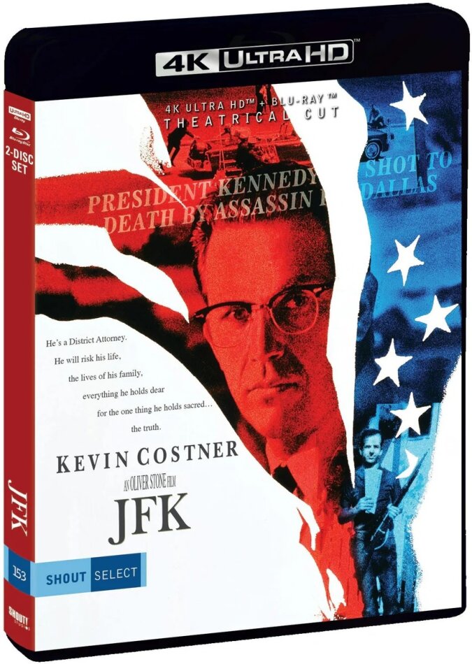 JFK (1991) Shout Select, Kinoversion, Restaurierte Fassung, 4K Ultra HD + Blu-ray