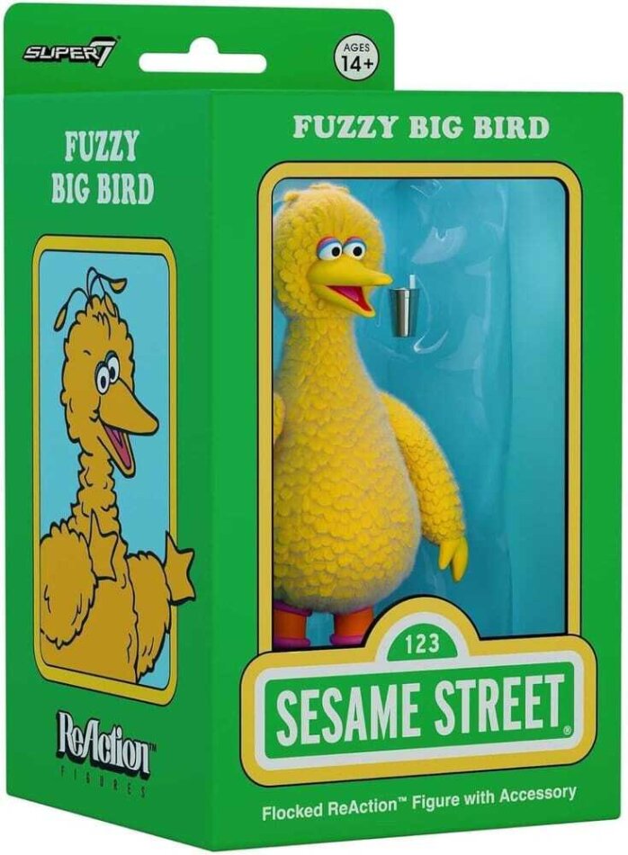 Sesamstraße ReAction Actionfigur Big Bird (Flocked)