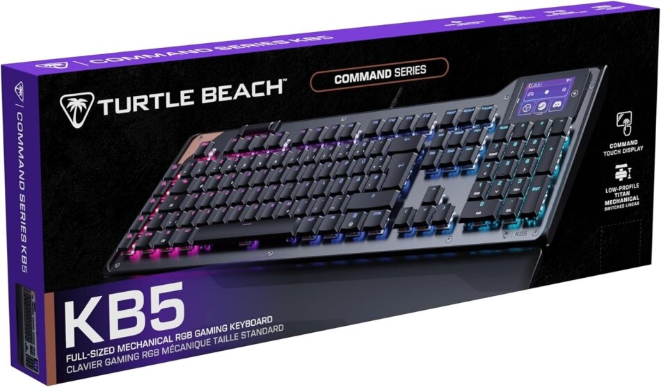 Turtle Beach Command Series KB5 – Kabelgebundene mechanische Full-Size-Tastatur - DEUTSCHES Layout