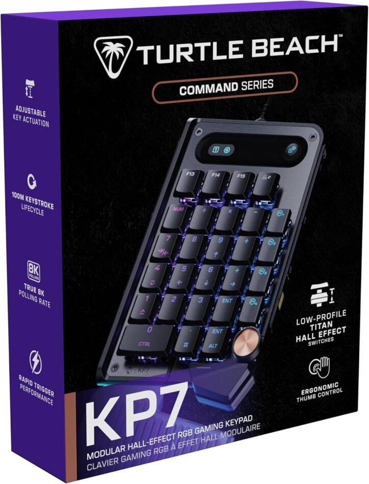 Turtle Beach Command Series KP7 Wired Tastenfeld mit Hall-Effekt - DEUTSCHES Layout