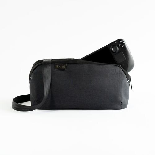 CRKD Gear Bag Schutzhülle Tragetasche - Gaming Tasche für Steam Deck/Rog Ally/Legion Go/Nitro Deck/Nintendo Switch/PlayStation Portal - Handheld Konsole Zubehör (Charcoal Grey)
