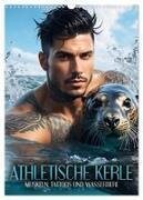 Athletische Kerle - Muskeln, Tattoos und Wassertiere (Wandkalender 2027 DIN A3 hoch), CALVENDO Monatskalender